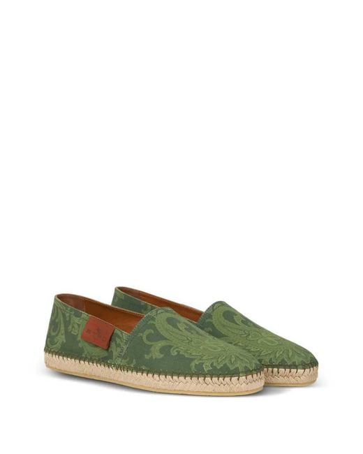 Etro Green Paisley Espadrilles