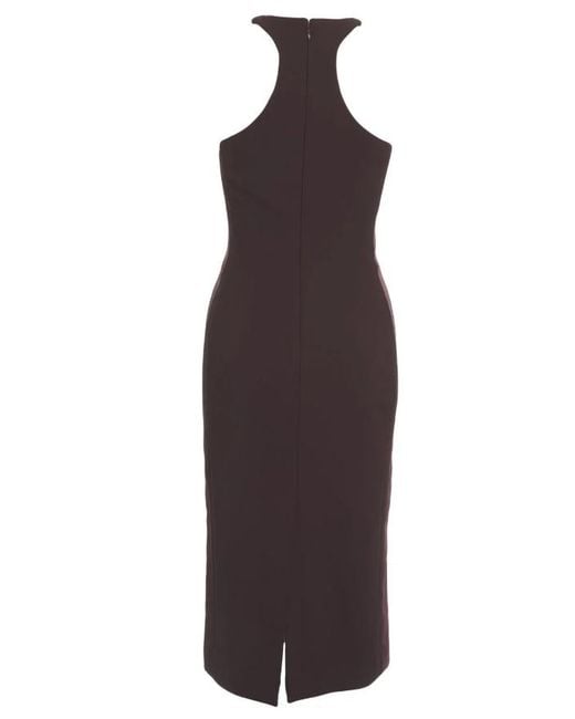 Elisabetta Franchi Purple Dress With Jewel Detail