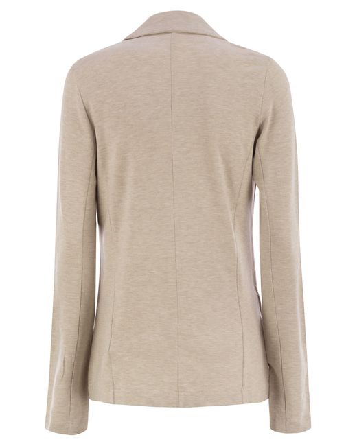 Majestic Natural Single Button Jacket