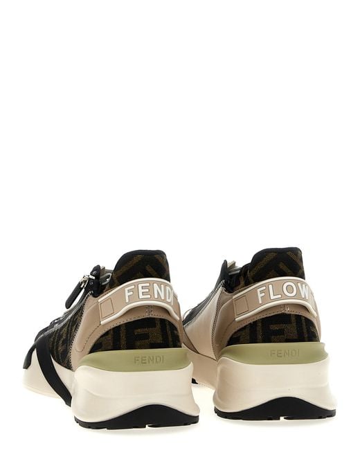 Fendi Black 'Flow' Sneakers for men