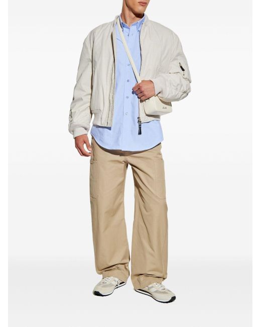Givenchy Overhemd Met Geborduurd Logo in het Blue voor heren