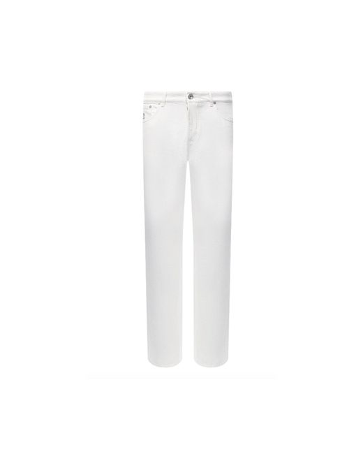 Brunello Cucinelli White Skinny Denim Jeans for men