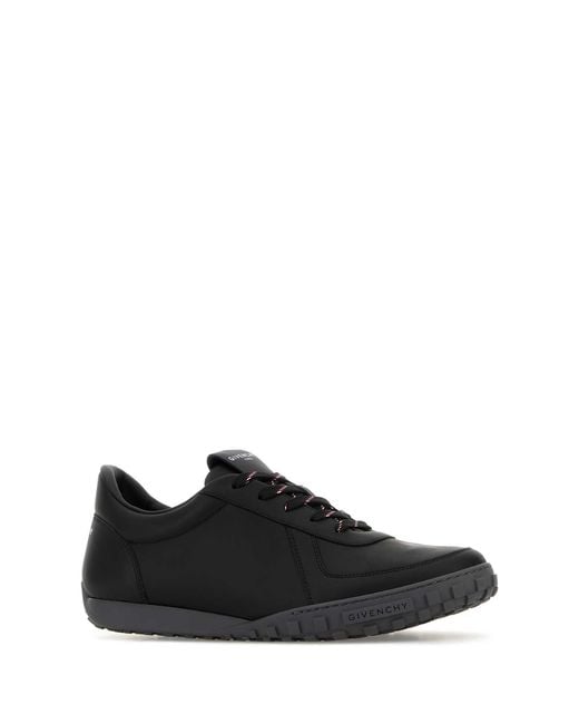Givenchy Black Leather Glide Sneakers for men