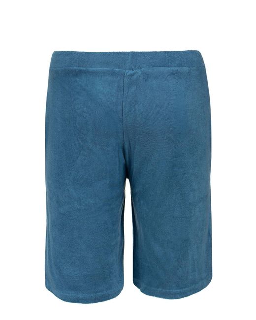 Majestic Blue Cotton And Modal Bermuda Shorts