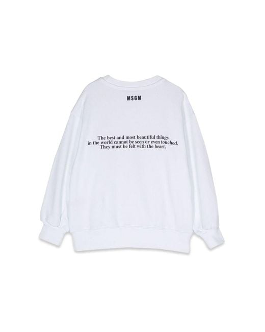 MSGM White Over Sweatshirt