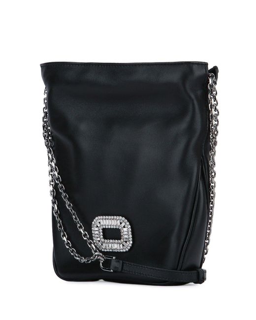 Roger Vivier Black Pilgrim Pocket Nano
