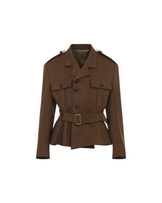 Céline Brown Peplum Jacket