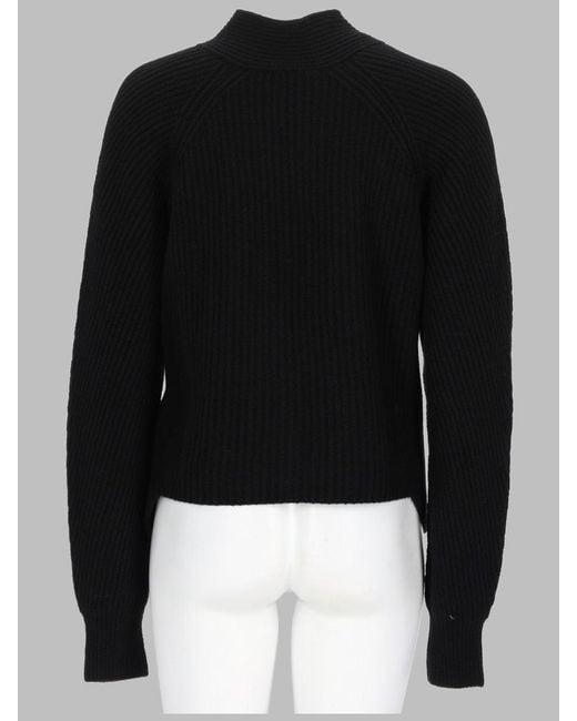 Nude Black Ribbed Mini Knit Cardigan For