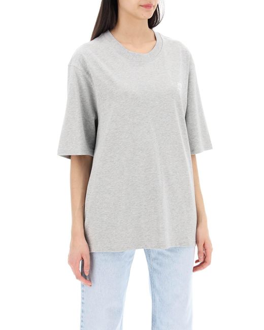 AMI Bio -Baumwoll -T -Shirt in Gray für Herren