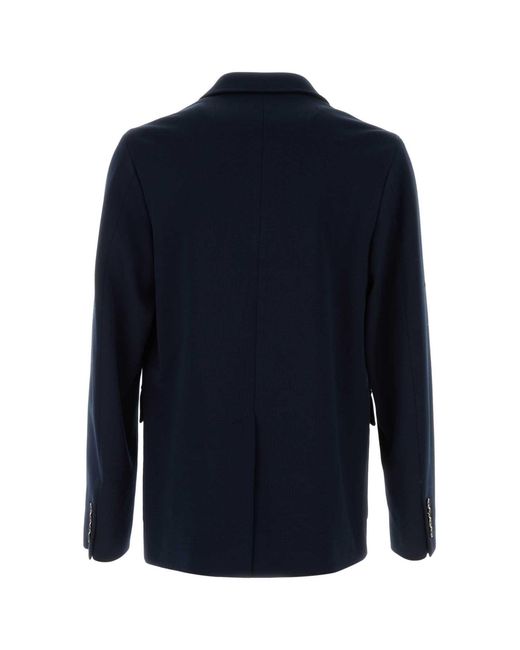 Gucci Blue Notched Lapel Jacket for men