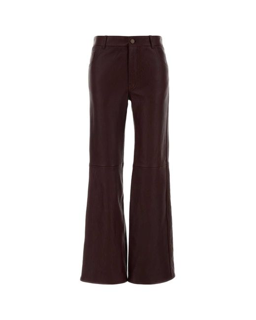 Chloé Purple Grape Leather Flared Pant