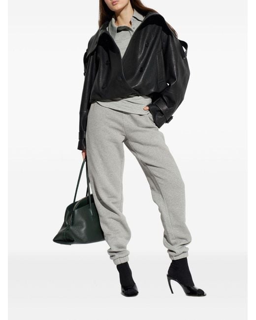 The Attico Gray Cotton Polo Shirt