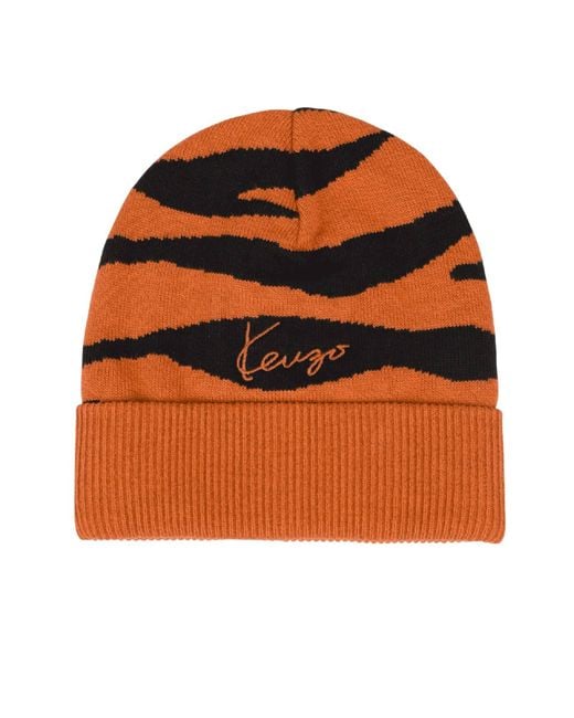 KENZO Orange Sciarpa+Cappello