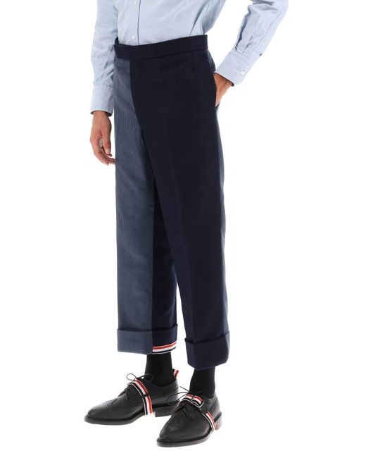 Cuffed pantalon à Funmix Shetland Thom Browne pour homme en coloris Blue