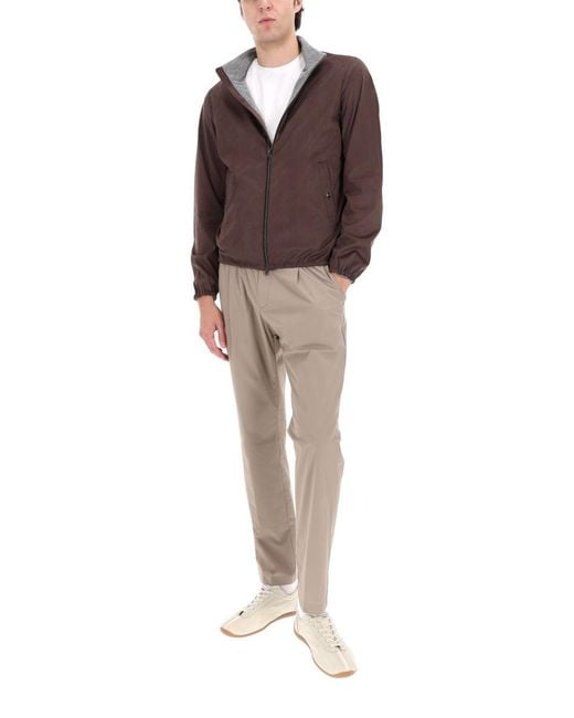 Herno Gray Pants With Logo for men
