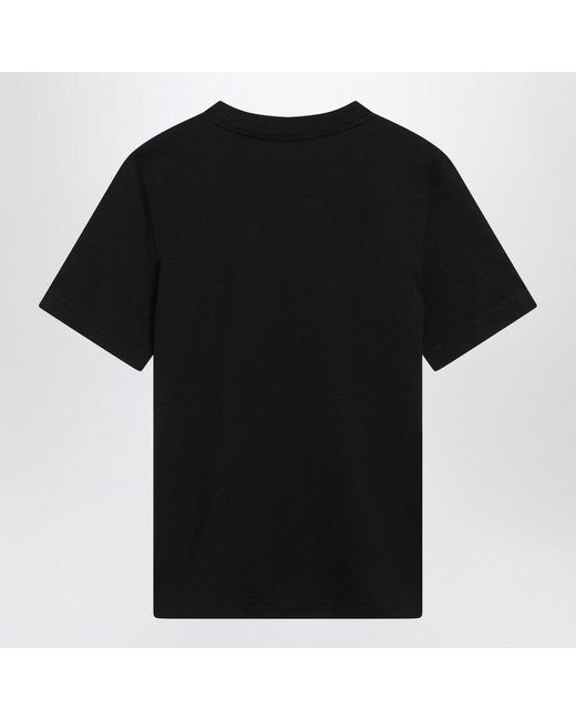 Tシャツ・カットソー BURBERRY BLACK T-SHIRT WITH EQUESTRIAN KNIGHT DESIGN Burberry T Shirt With Equestrian Knight Design in Black | Lyst