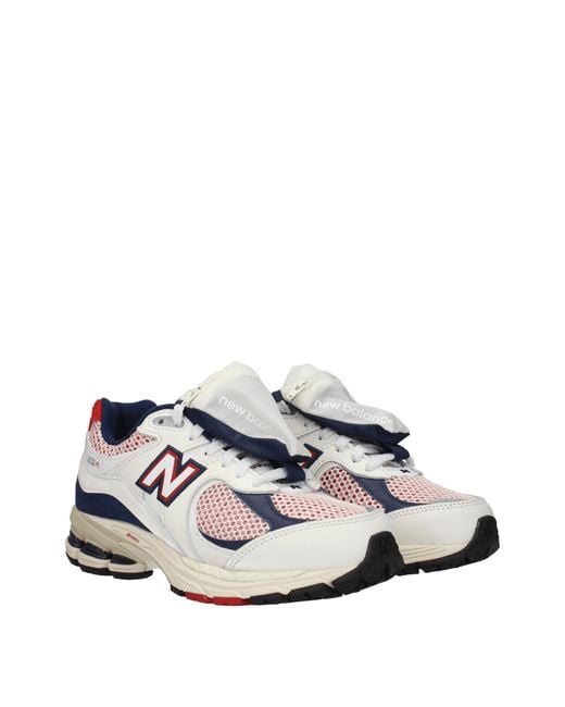 New Balance White Sneakers 2002 Fabric