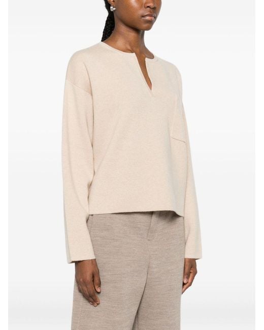 Max Mara Natural V-Neck Sweater
