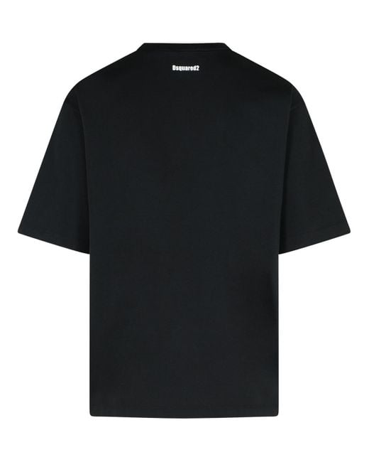 DSquared² Black 'Obsessed' Cotton T Shirt