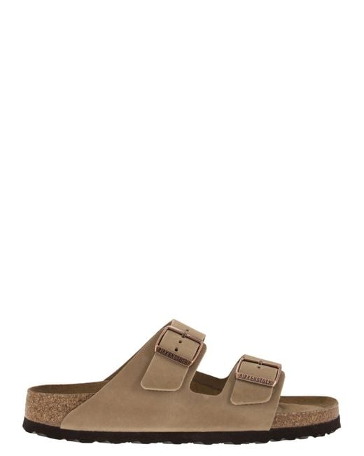 Birkenstock Arizona Lederen Slipper in het Brown