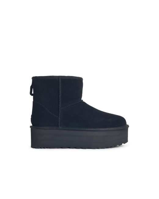 Bottes en daim noir de «mini-plateforme classique» Ugg en coloris Blue