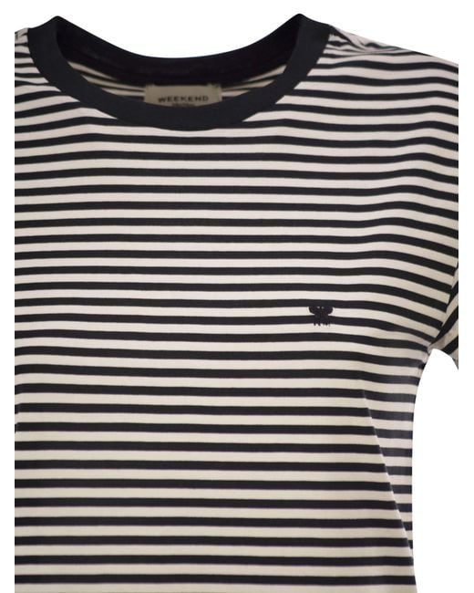 Weekend by Maxmara Black Wkdvenaco Straight Jersey T Shirt