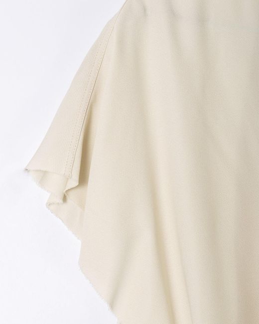 Rick Owens White Knee-Length Silk Dress With Wraparound Design
