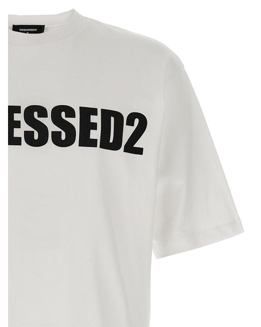DSquared² Gedrucktes T -Shirt in Gray für Herren