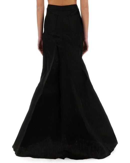 Rick Owens Black Long Skirt