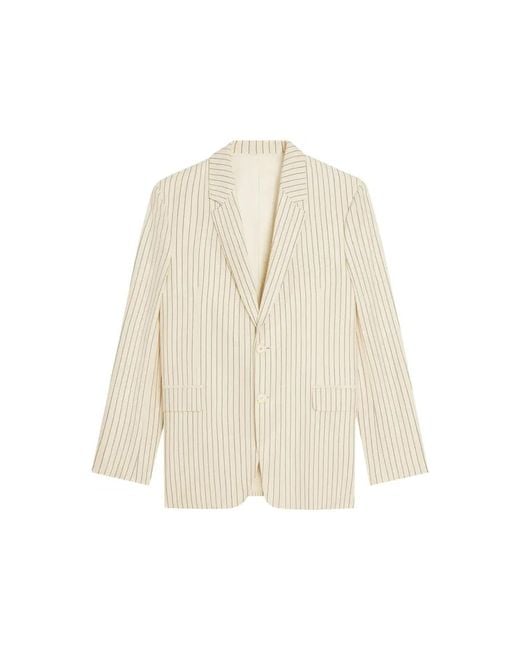 Céline Natural Wool Striped Blazer for men