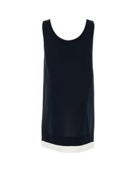 Miu Miu Black Midnight Stretch Silk Blend Dress