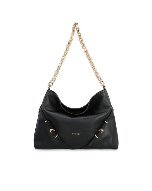 Givenchy Black Medium Voyou Chain Shoulder Bag