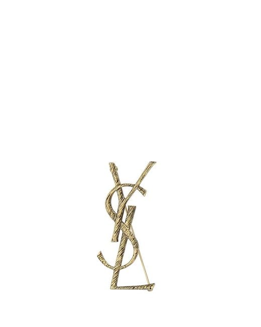 Saint Laurent Metallic Opyum Brooch
