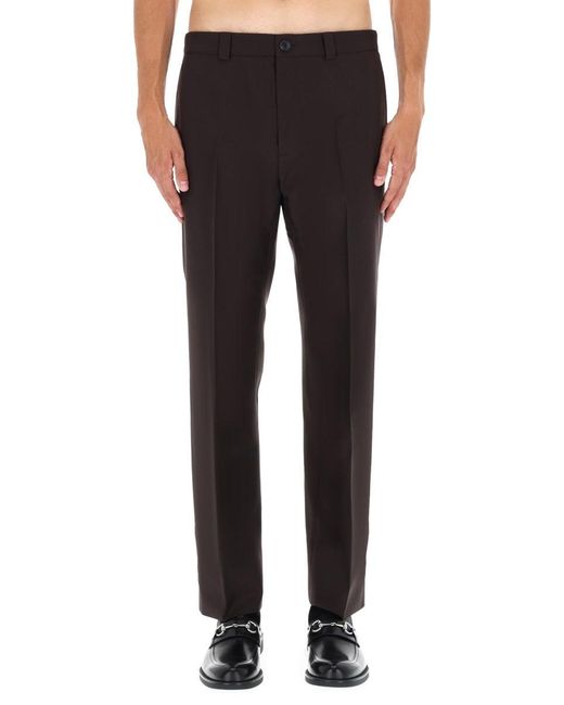 Gucci Black Wool Gabardine Pants for men