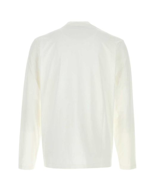 Autry White Long-Sleeve Embroidered Logo Tee for men