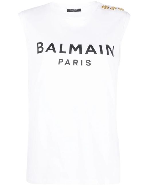 Balmain Black T -Shirt mit Druck