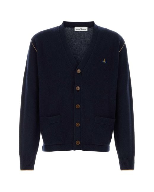 Vivienne Westwood Blue Wool Blend Alex Cardigan for men