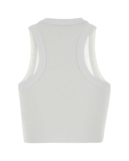 Givenchy White Stretch Cotton Crop-Top