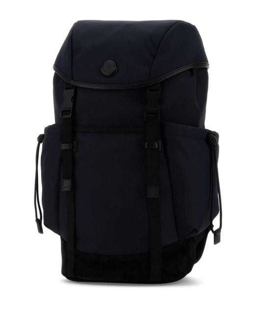 Moncler Midnight Blue Canvas Backpack for men