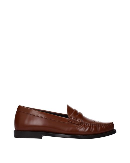 Céline Brown Mocassini Uomo Pelle Marrone/Tan
