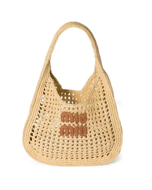 Miu Miu Metallic Borse Crochet Rete