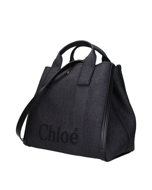 Chloé Black Fabric Handbags