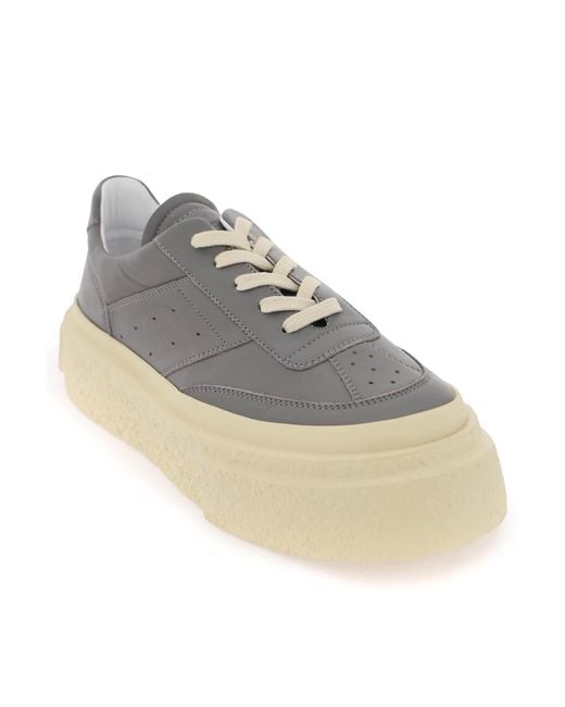 MM6 by Maison Martin Margiela Gray Chunky Sohle Gambetta Sneakers mit