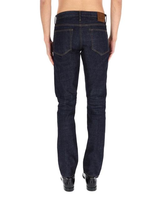 Tom Ford Blue Solid Jeans for men
