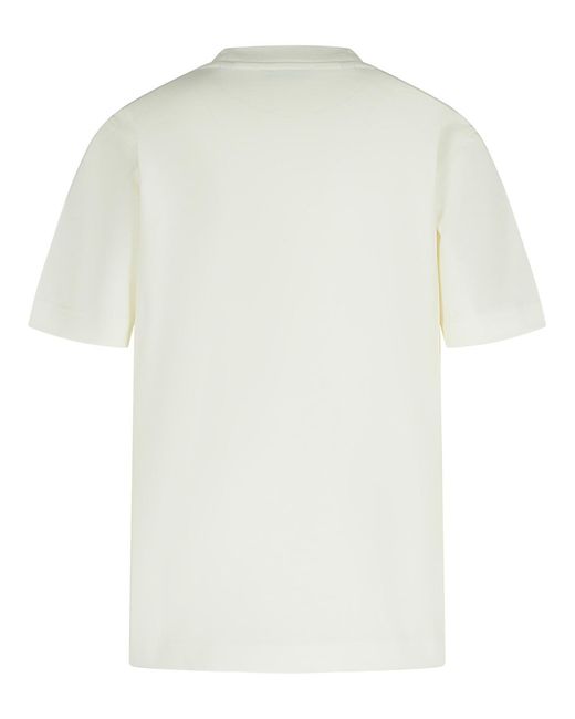 Burberry White 'Frankie' Ivory Cotton T-Shirt