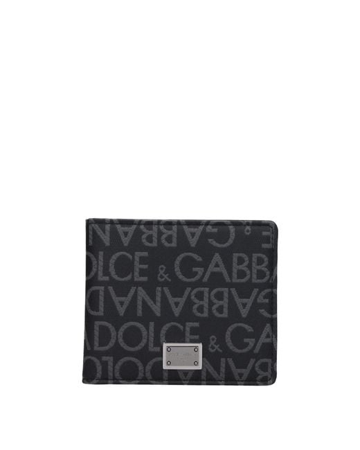 Dolce & Gabbana Black Wallet Fabric