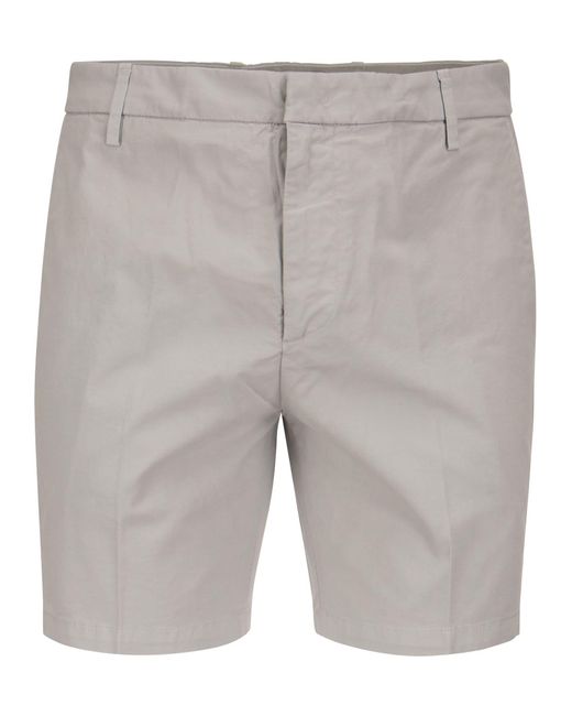 Shorts di miscela di cotone Manheim di Dondup in Gray