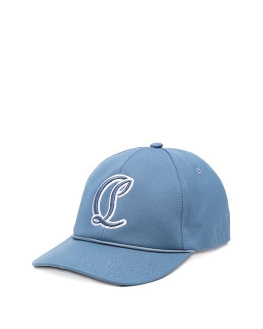 Christian Louboutin Blue Canvas Baseball Cap for men