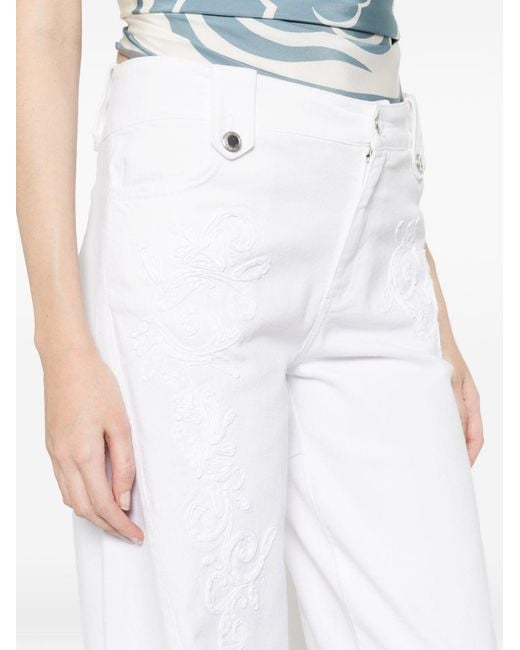 ERMANNO FIRENZE White Flared Denim Jeans