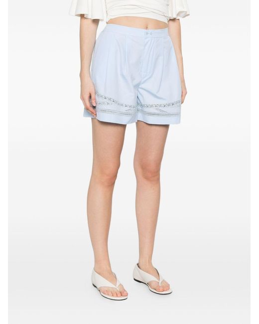 Ermanno Scervino Blue Cotton Shorts